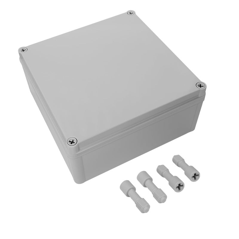 LeMotech Junction Box IP67 Waterproof Dustproof ABS Plastic Project Box for Electrical Outdoor Enclosure Gray 7.9 x 7.9 x 3.7 inch (200 x 200 x 95 mm) - Image 1